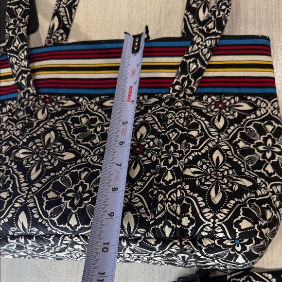 Stylish Black and White Patterned Women's Bag Set - Picture 10 of 12